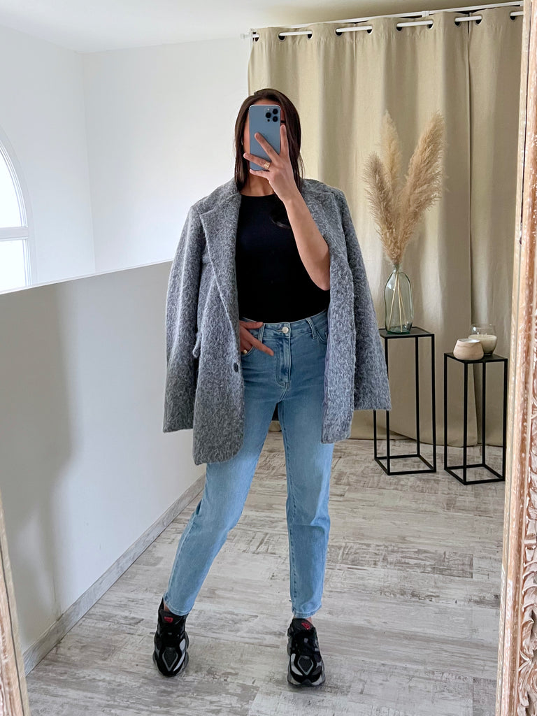 Blazer Moumoute Oversize Gris