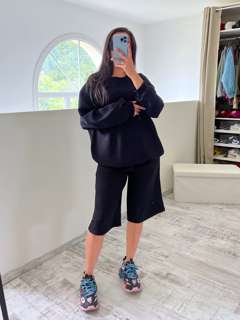 Ensemble Bermuda Sweat Noir
