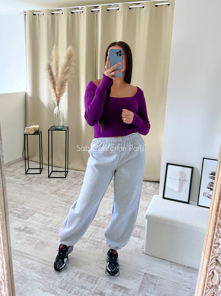 Top Maille ZOLA Violet