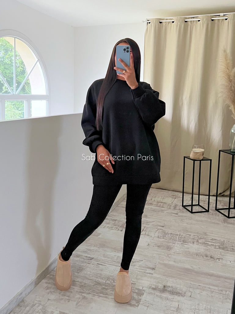 Ensemble Legging Sweat Noir