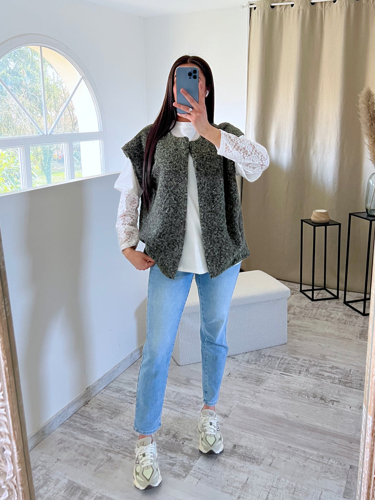 Gilet Moumoute Sans Manches Kaki