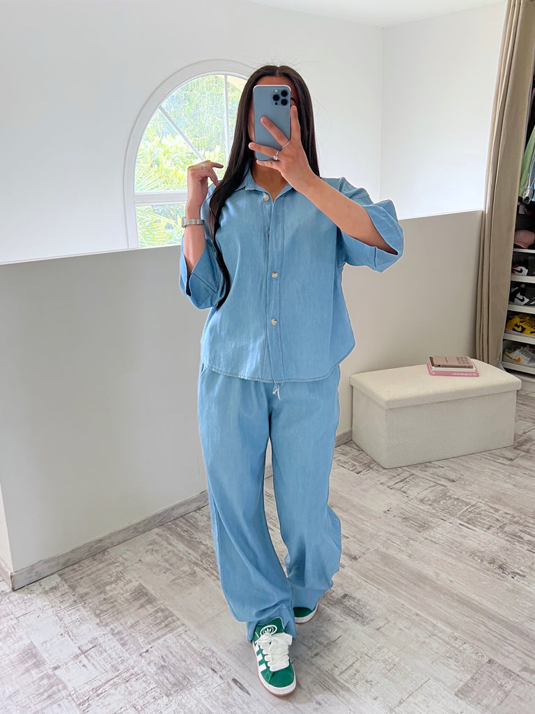 Ensemble Chemise Jean Fluide Clair