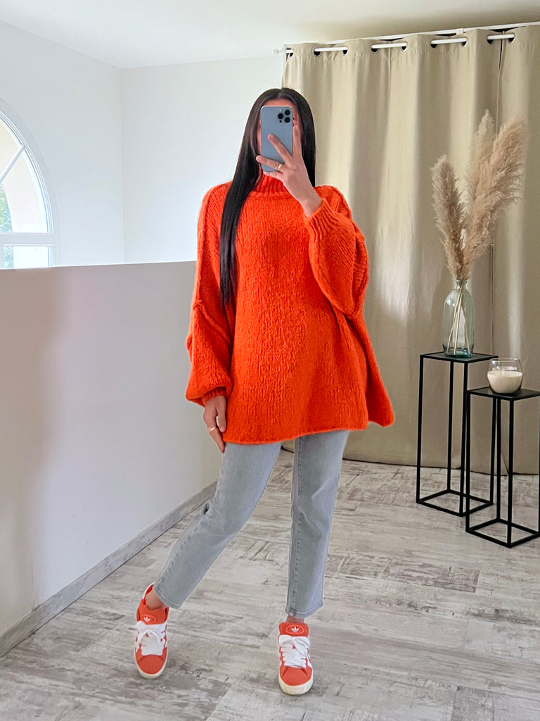 Maille Oversize Mohair Orange