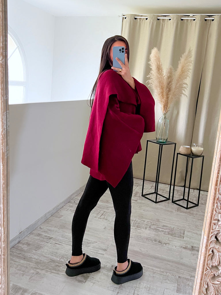 Maille Chale Intégré Bordeaux