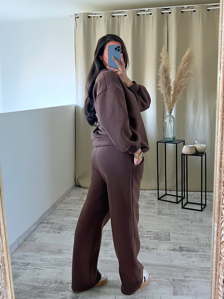 Ensemble Jogging Sweat Marron