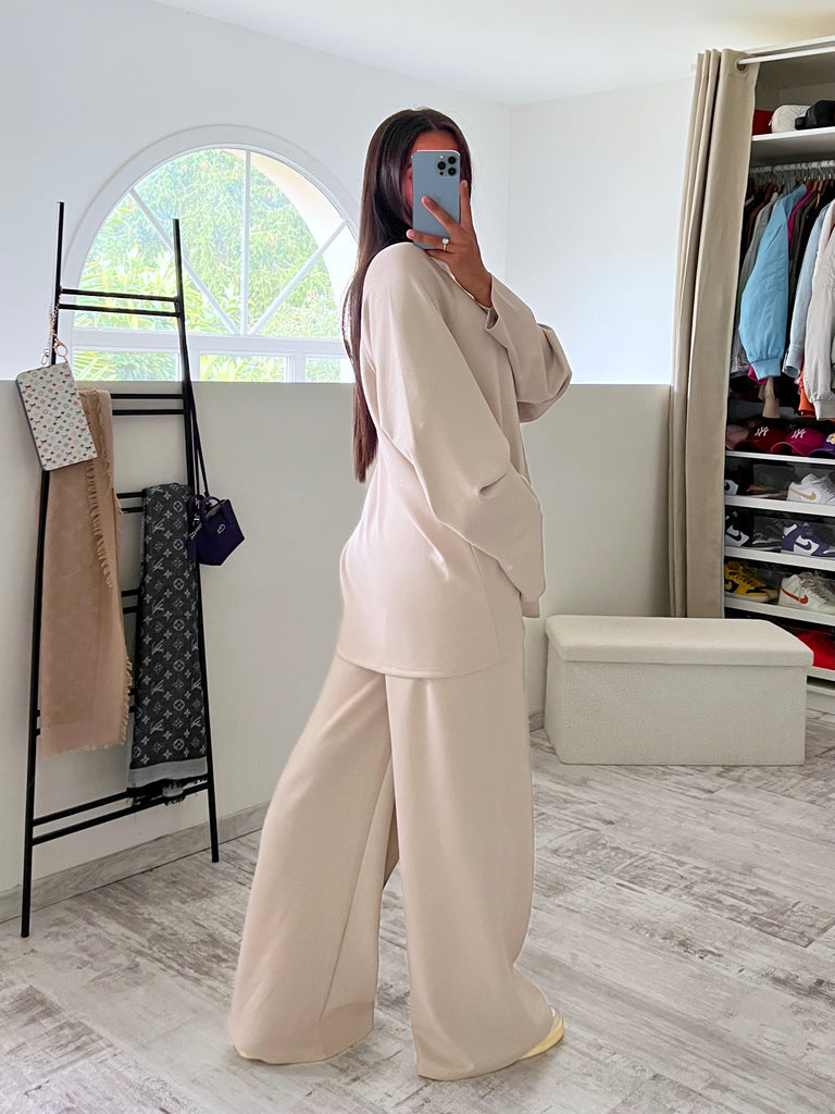 Ensemble Pantalon Sweat Long Beige