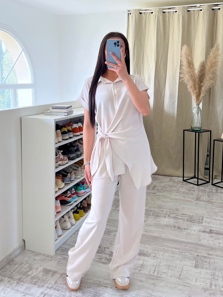 Ensemble Chemise Nouée Nude