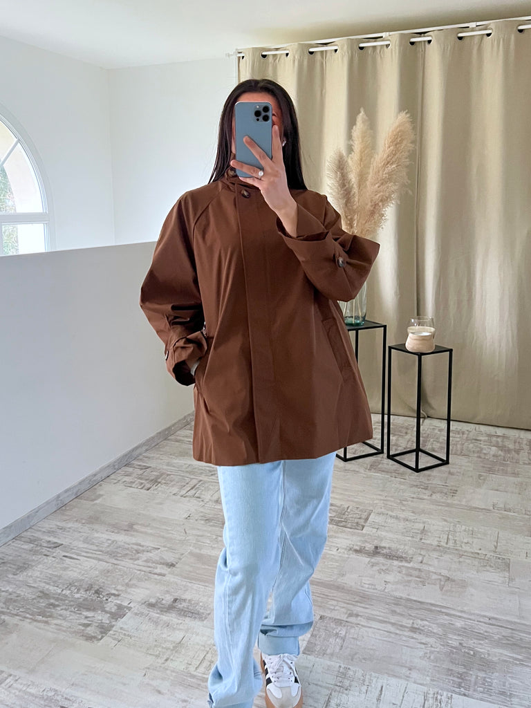 Parka Col Montant Marron
