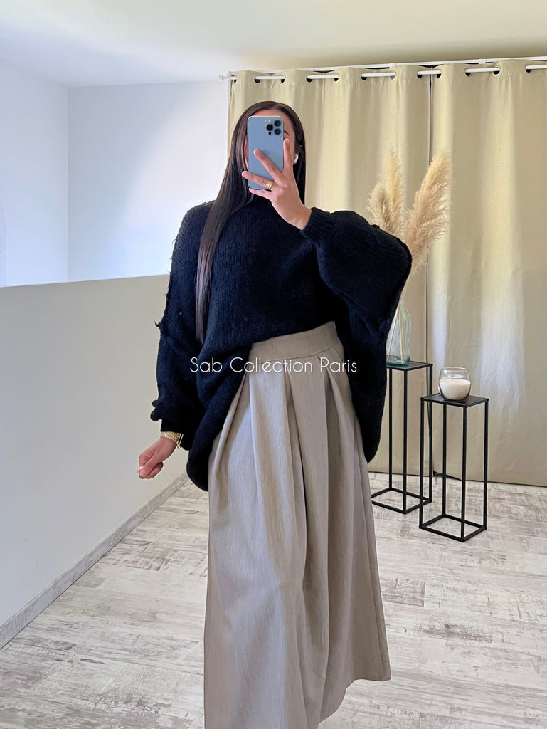 Maille Oversize Mohair Noir