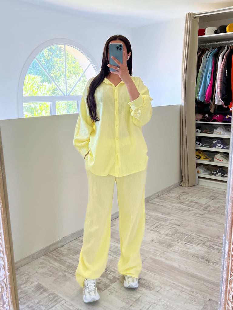 Ensemble Gaz De Coton Jaune