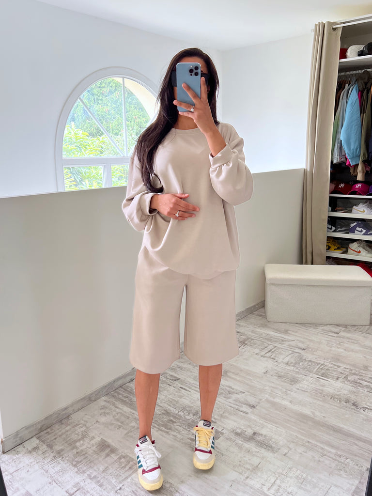 Ensemble Bermuda Sweat Beige