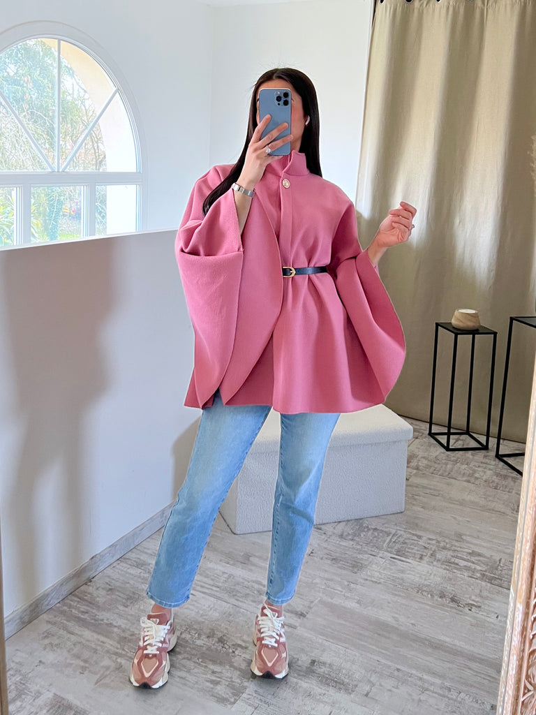 Cape À Ceinture Blush