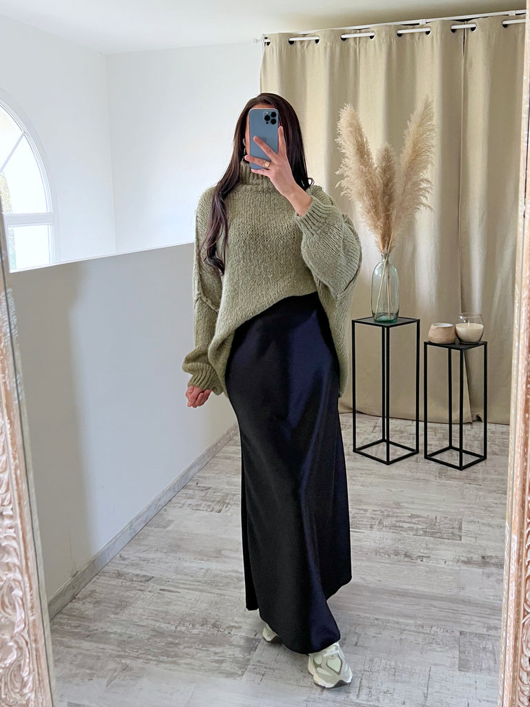 Maille Oversize Mohair Kaki