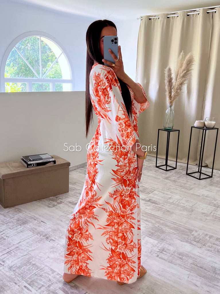 Robe Satin LAYANA Orange