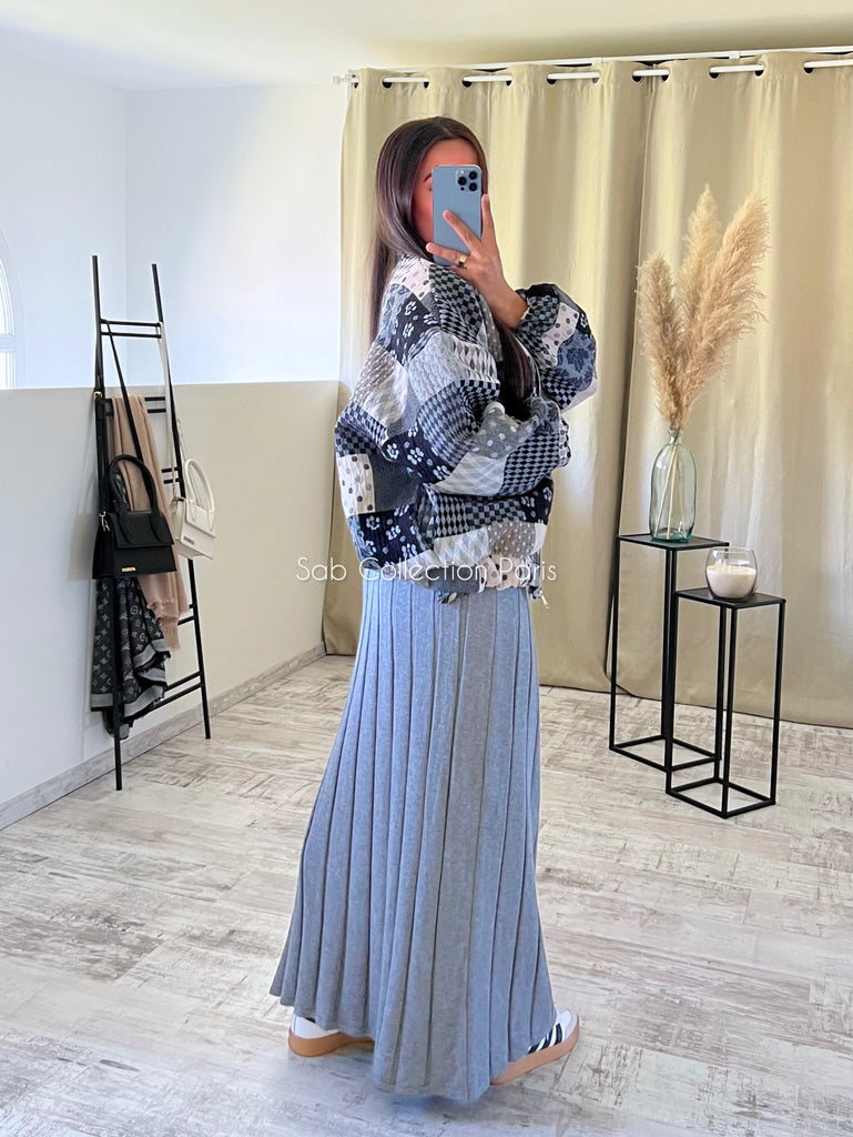 Veste Bomber À Motifs Gris