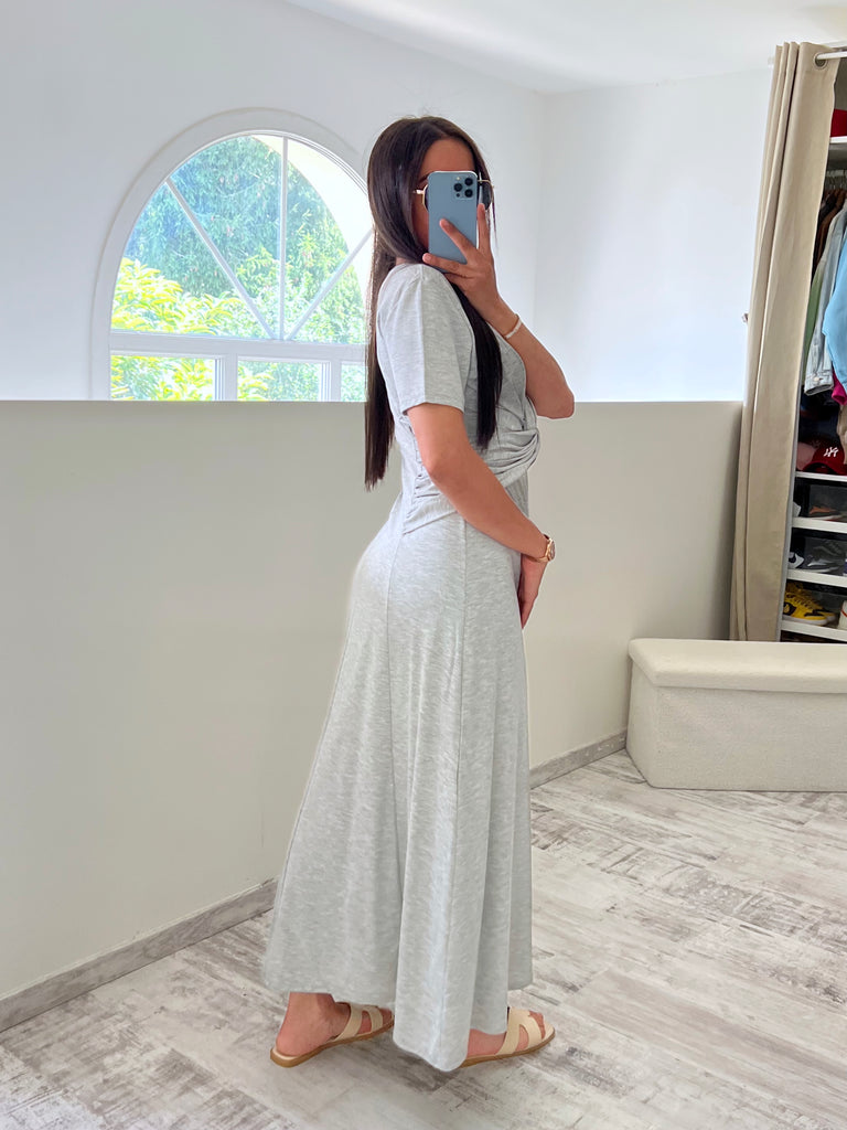 Robe Bustier Croisé Gris