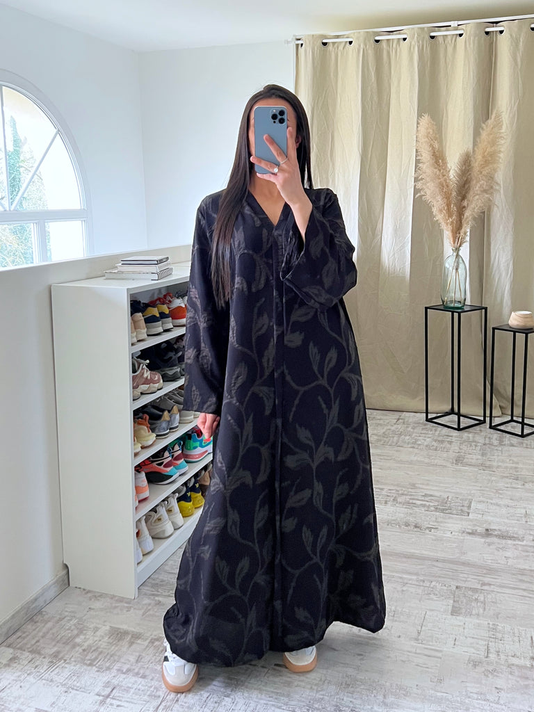 Robe Modest À Effets Noir