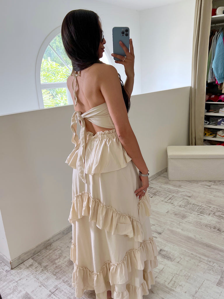 Robe Froufrou Beige