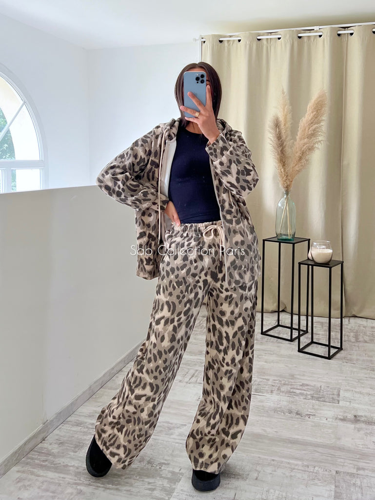 Ensemble Jogging Gilet À Motifs