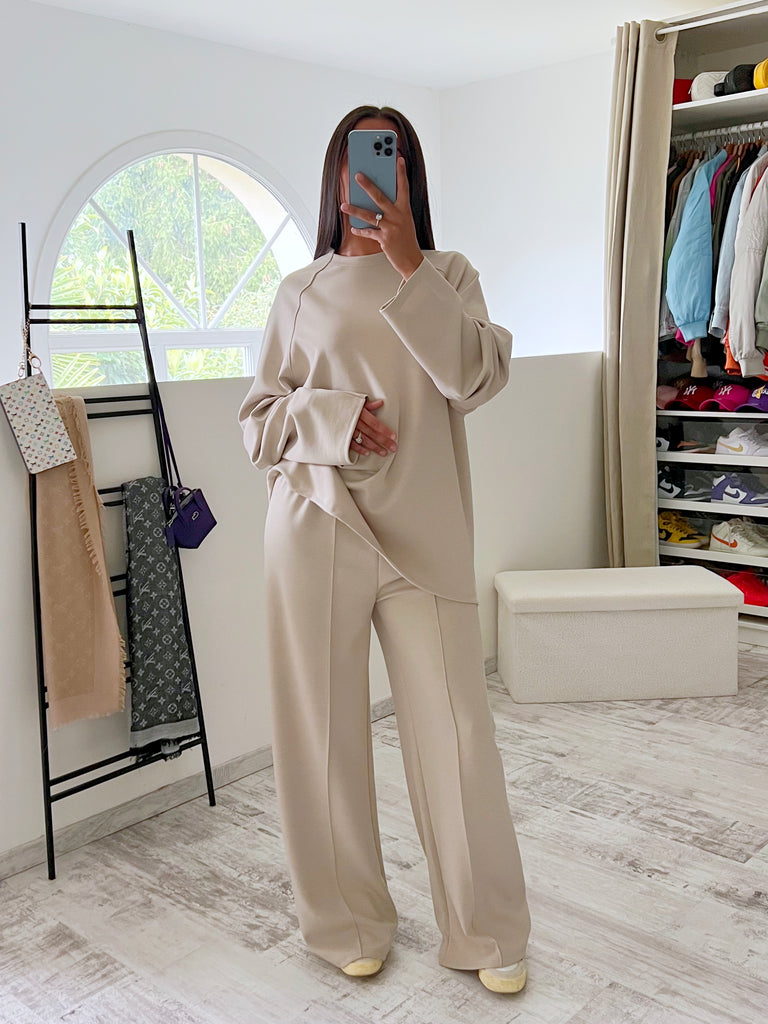 Ensemble Pantalon Sweat Long Beige
