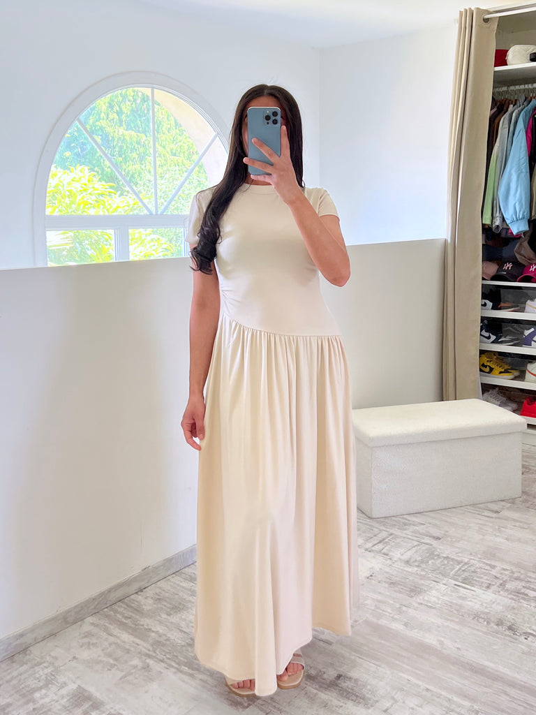 Robe Asymétrique Beige