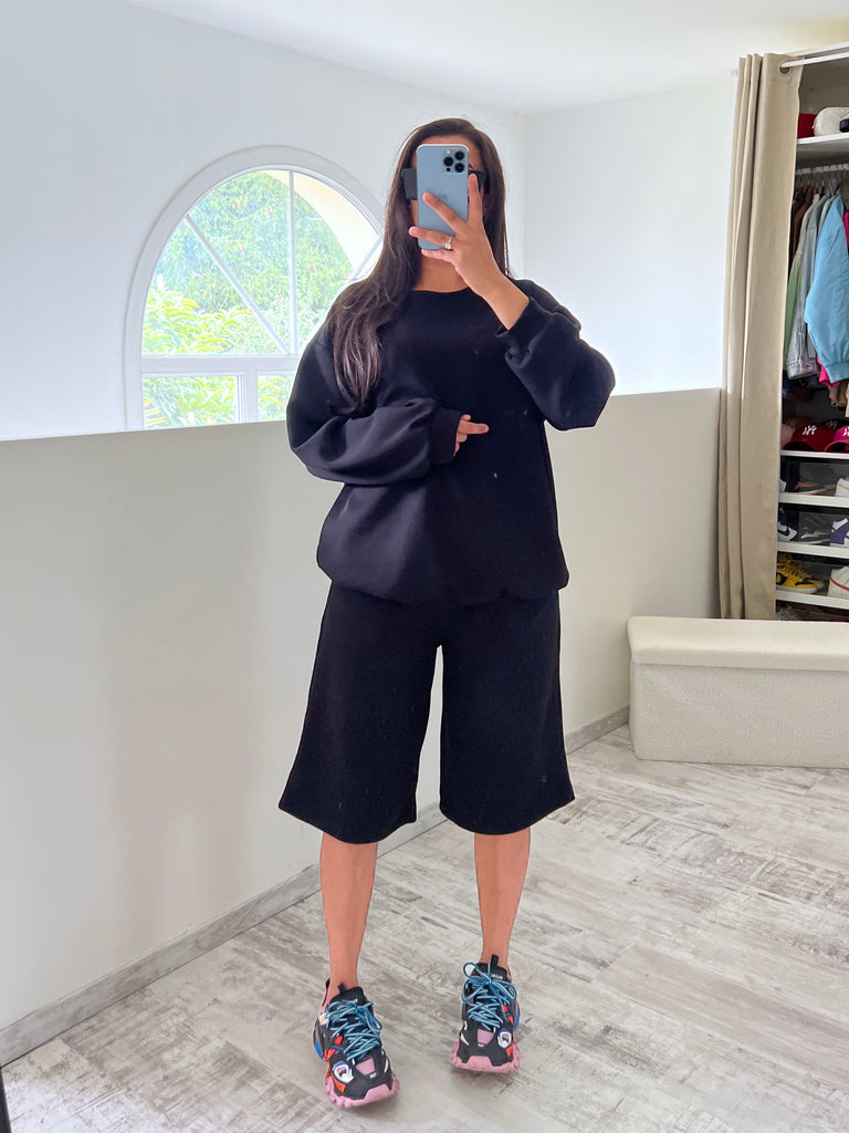 Ensemble Bermuda Sweat Noir
