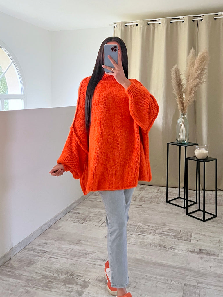 Maille Oversize Mohair Orange
