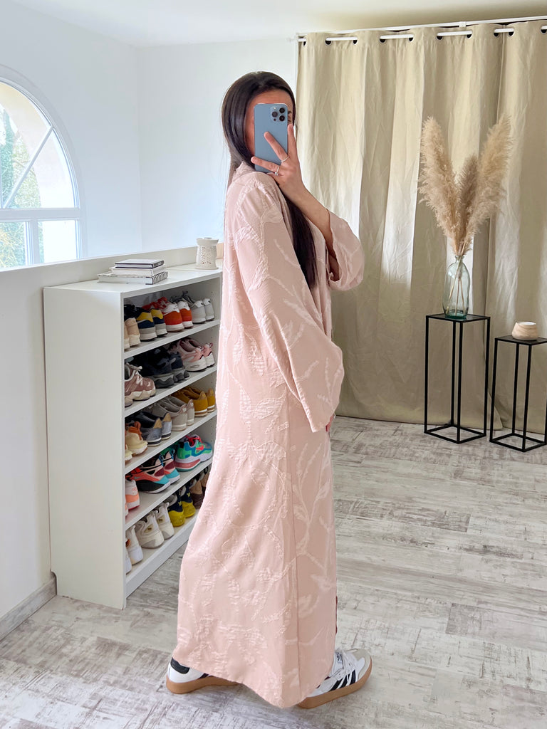 Robe Modest À Effets Taupe