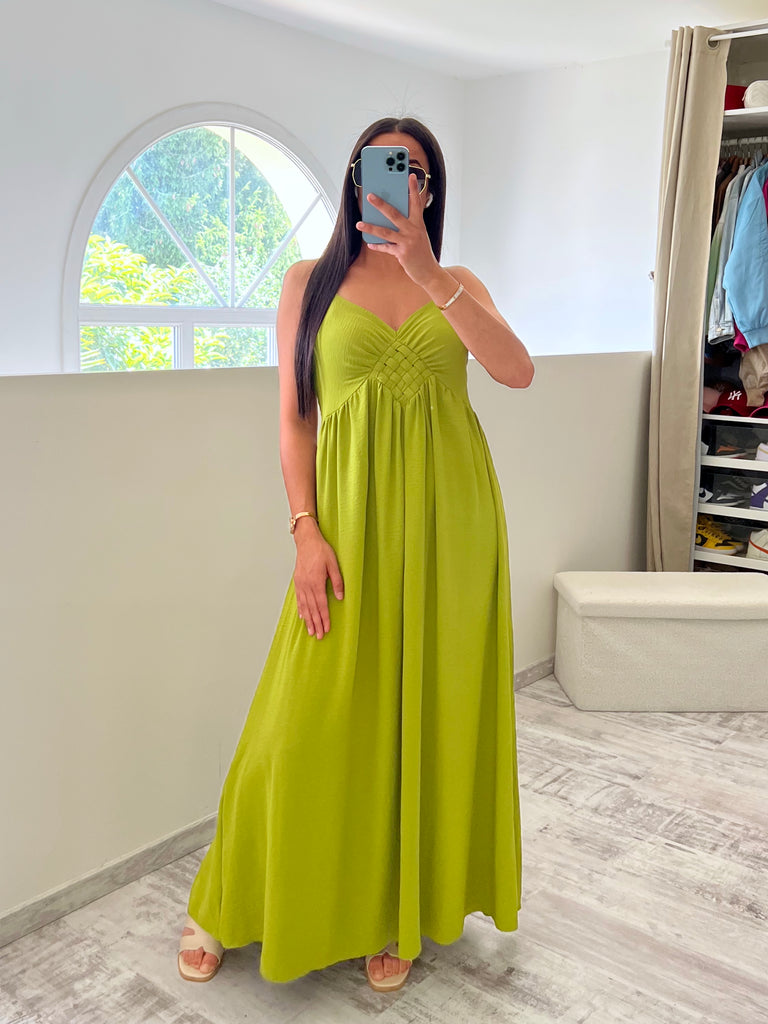 Robe Détail Noeuds Anis