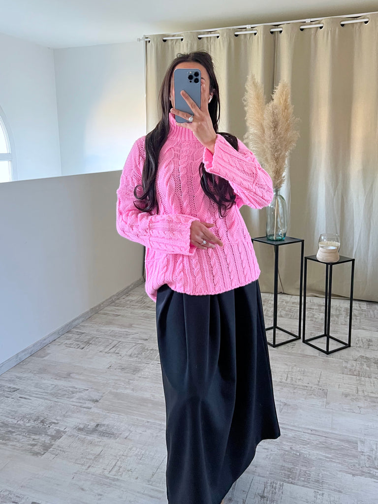 Maille Tressée Rose
