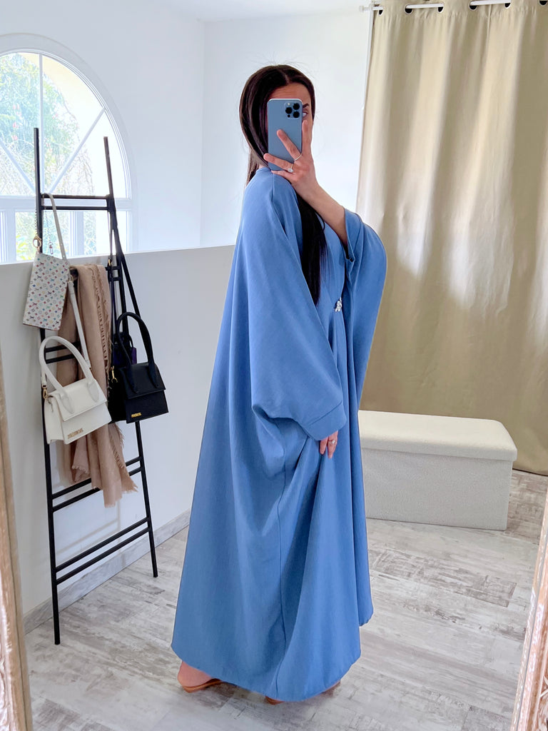 Robe Ample À Strass Bleu
