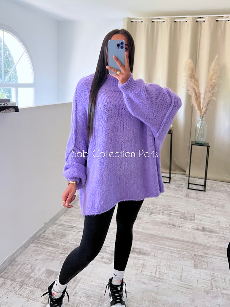 Maille Oversize MOHAIR Violet