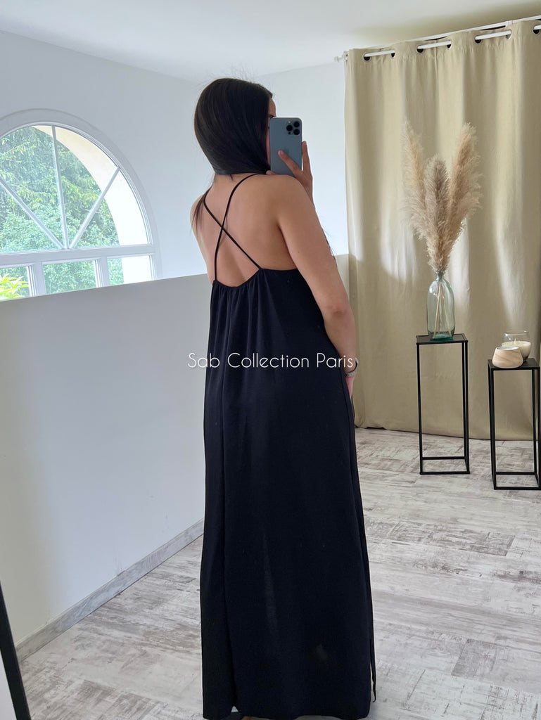 Robe Bretelles Croisés Noir