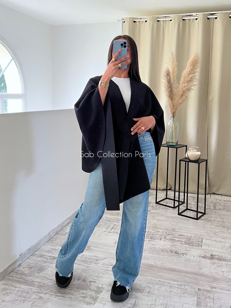 Veste Cape Noir