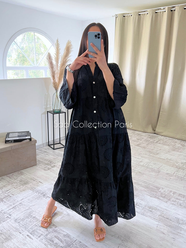 Robe Broderie Anglaise Noir