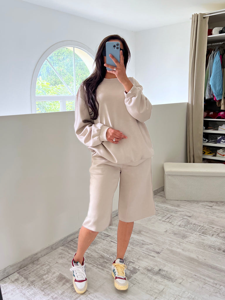 Ensemble Bermuda Sweat Beige