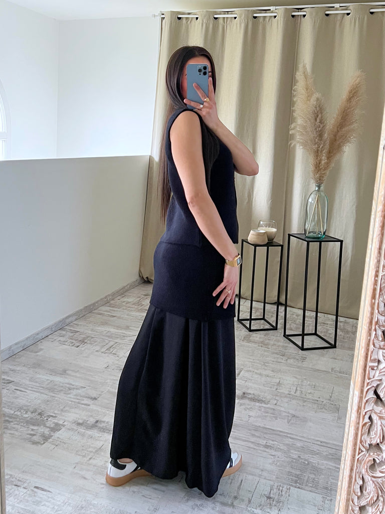 Ensemble Jupe Bi Matière Noir