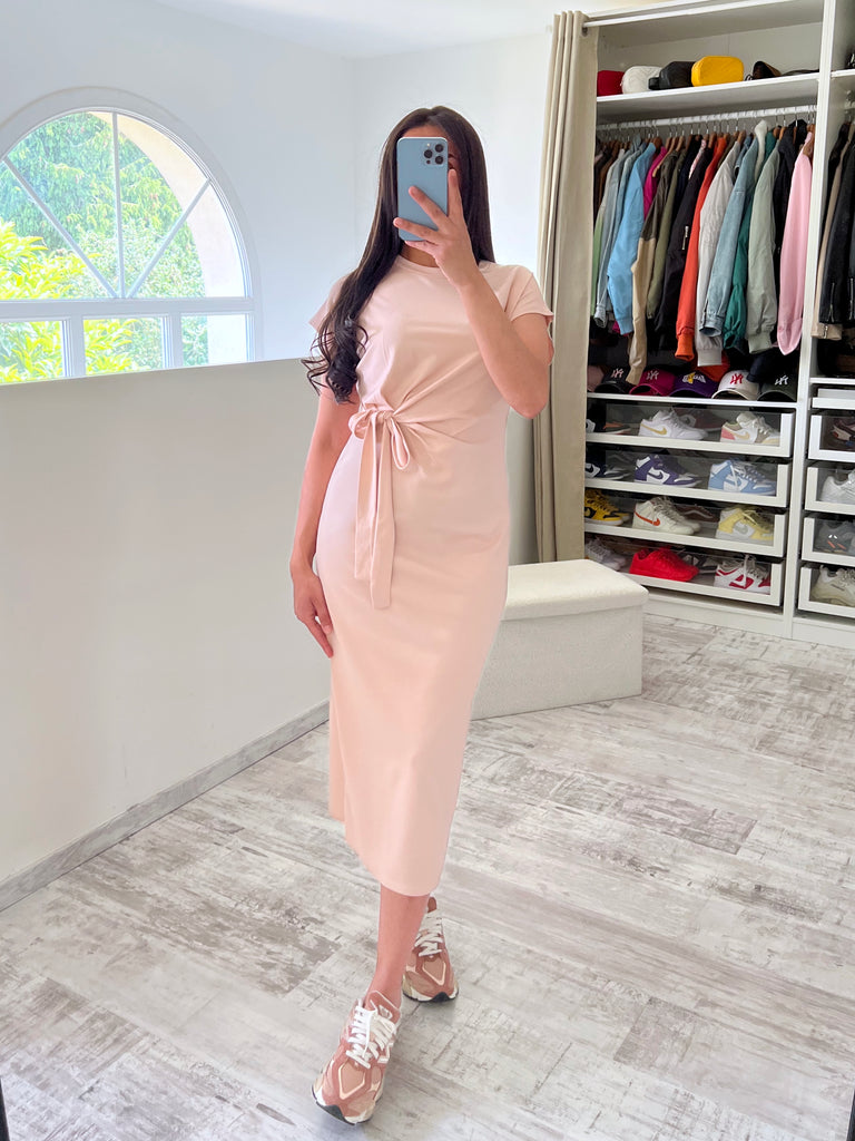 Robe À Noeud Rose