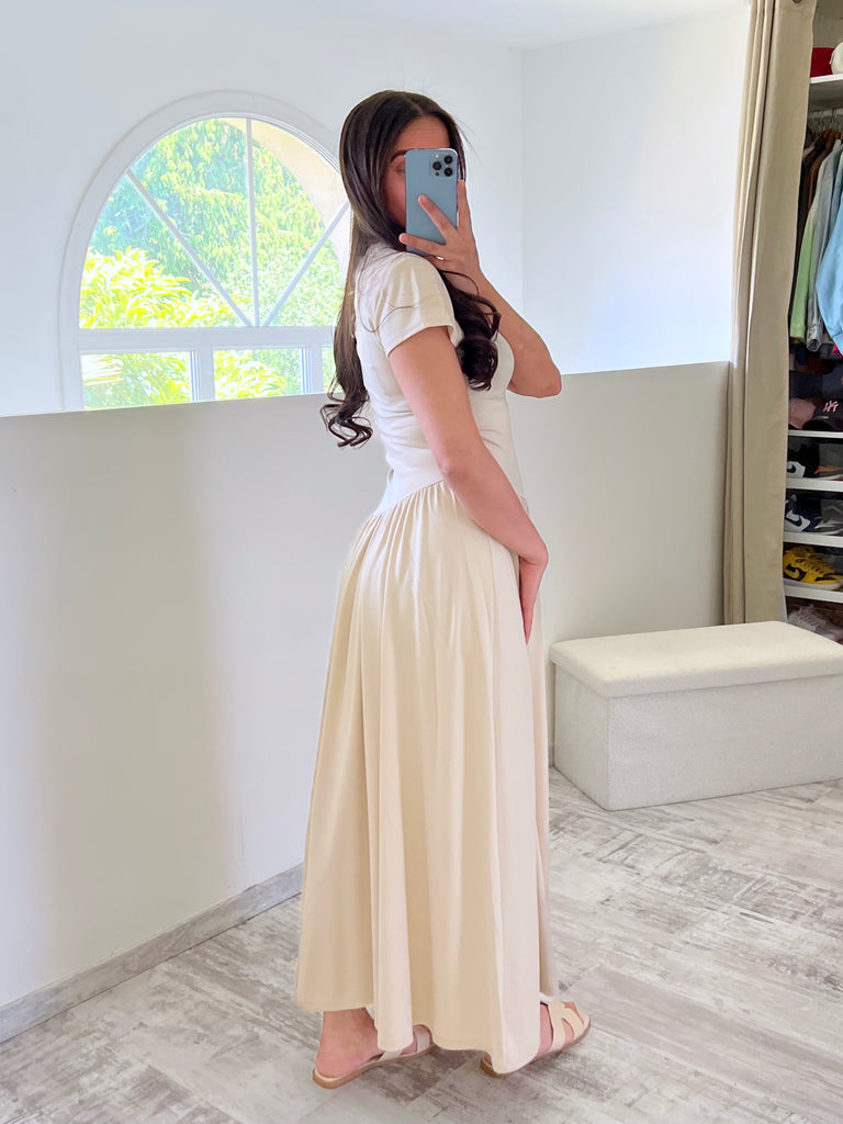 Robe Asymétrique Beige