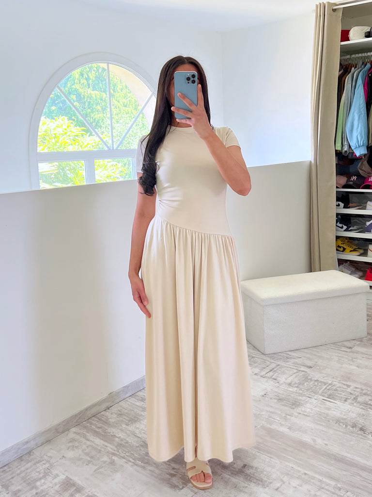 Robe Asymétrique Beige