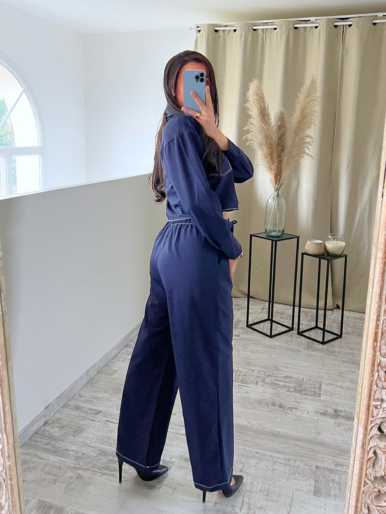 Ensemble Jean Chemise Courte Fluide Brut