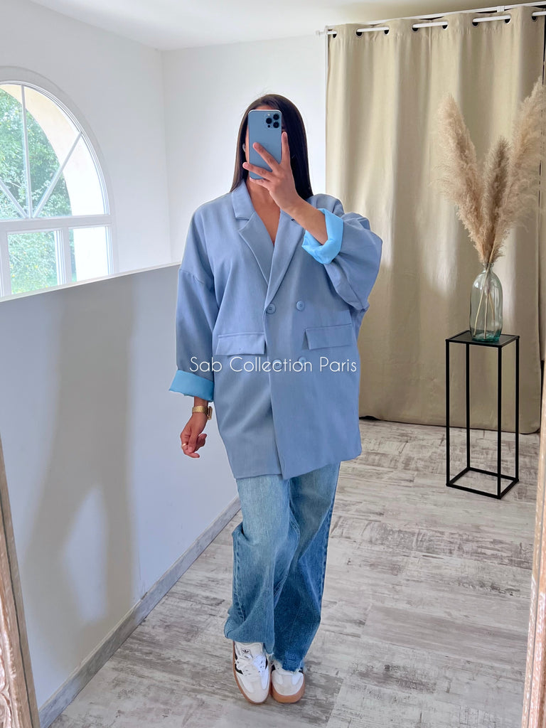 Blazer Oversize Bleu Jean