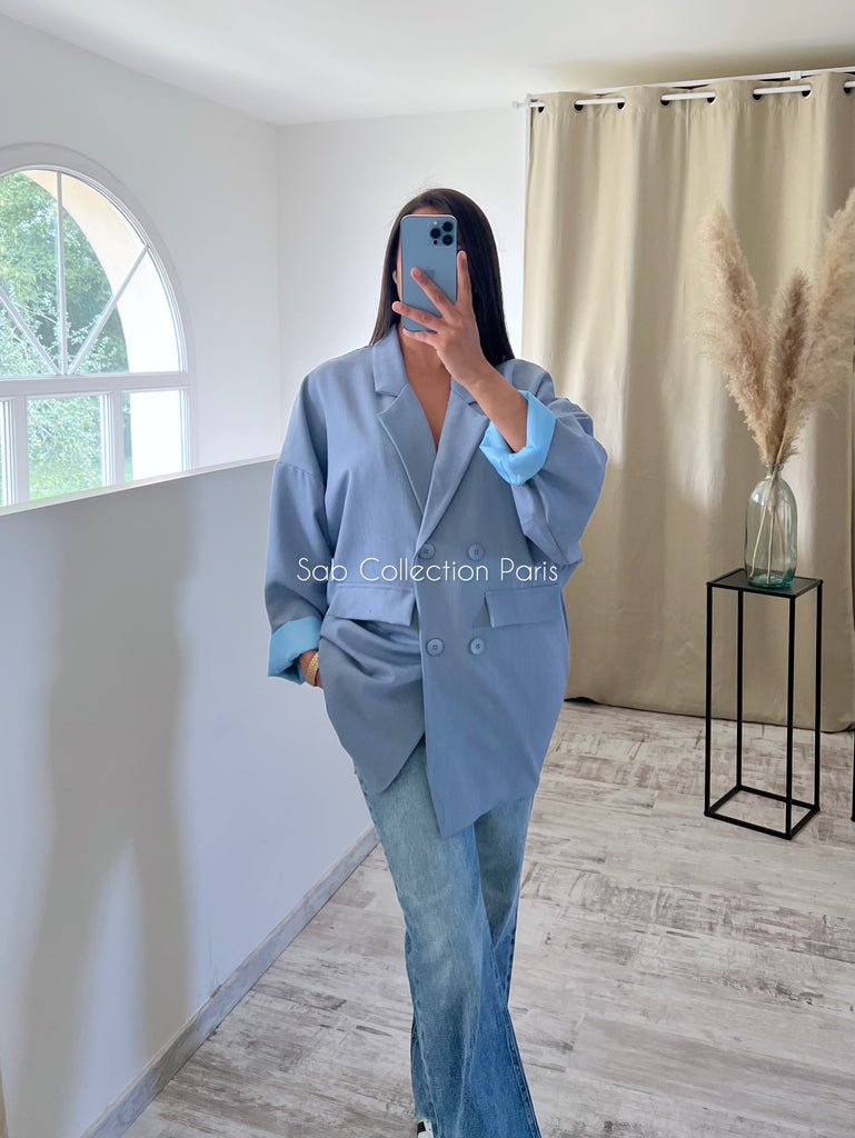 Blazer Oversize Bleu Jean