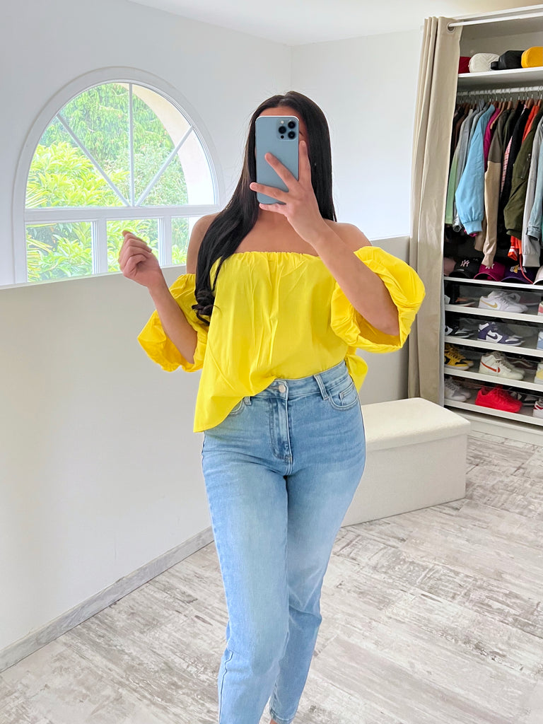 Top Bustier Jaune