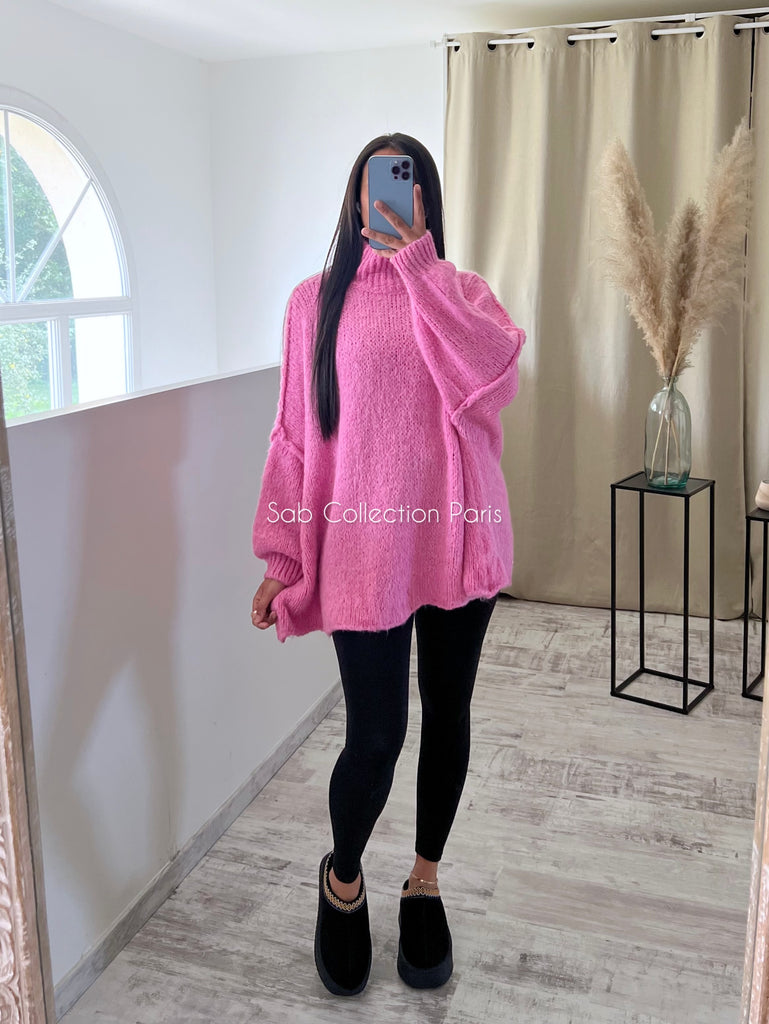 Maille Oversize Mohair Rose