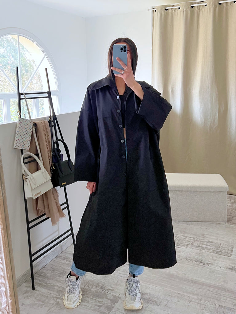 Veste Coupe Vent Oversize Noir