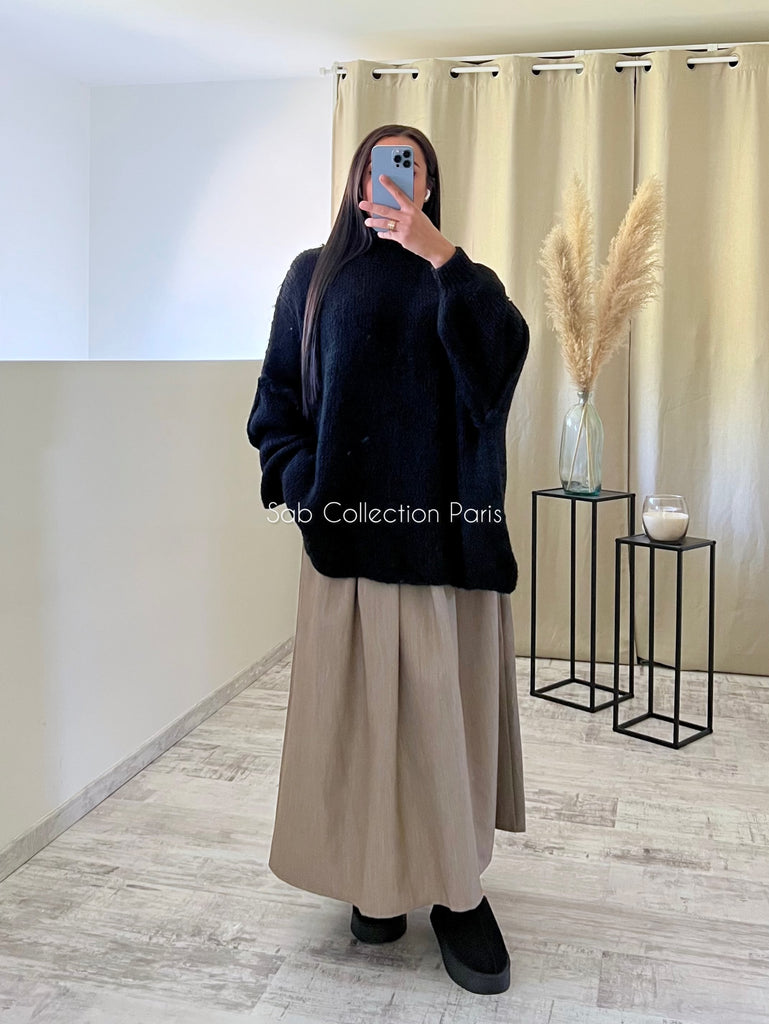 Maille Oversize Mohair Noir
