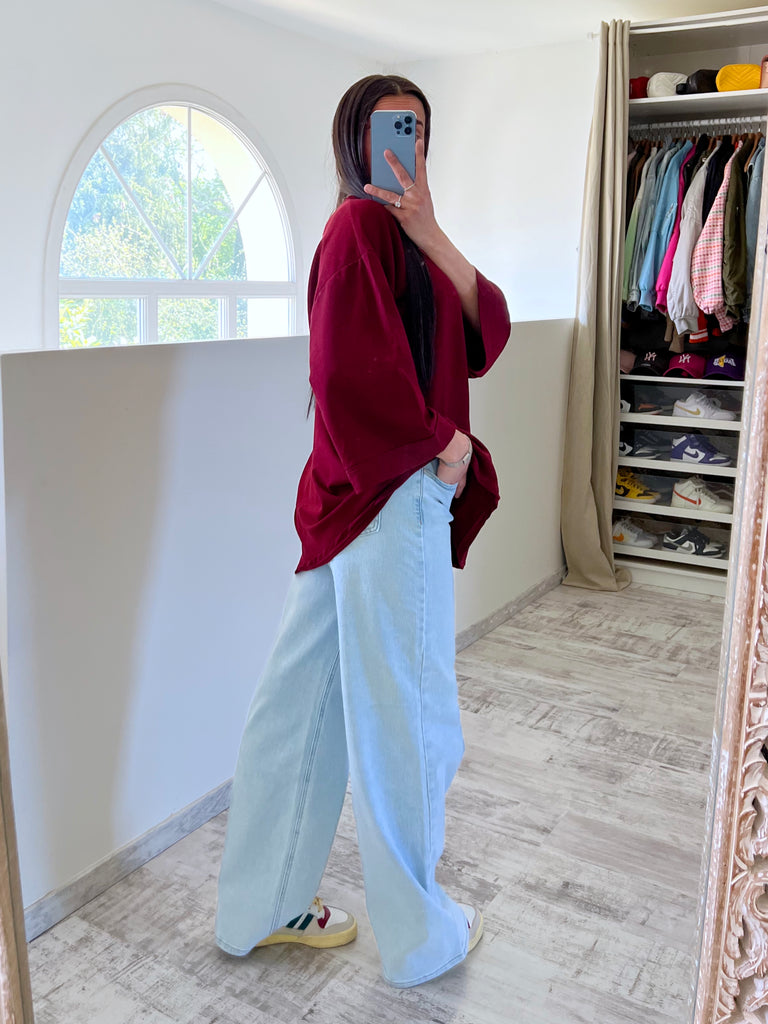 T shirt Oversize MODEST Bordeaux
