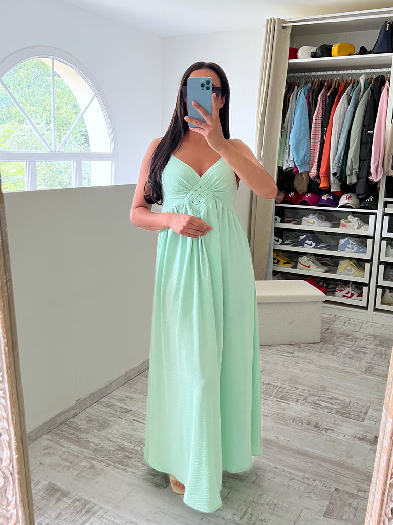 Robe Détail Noeuds Mint