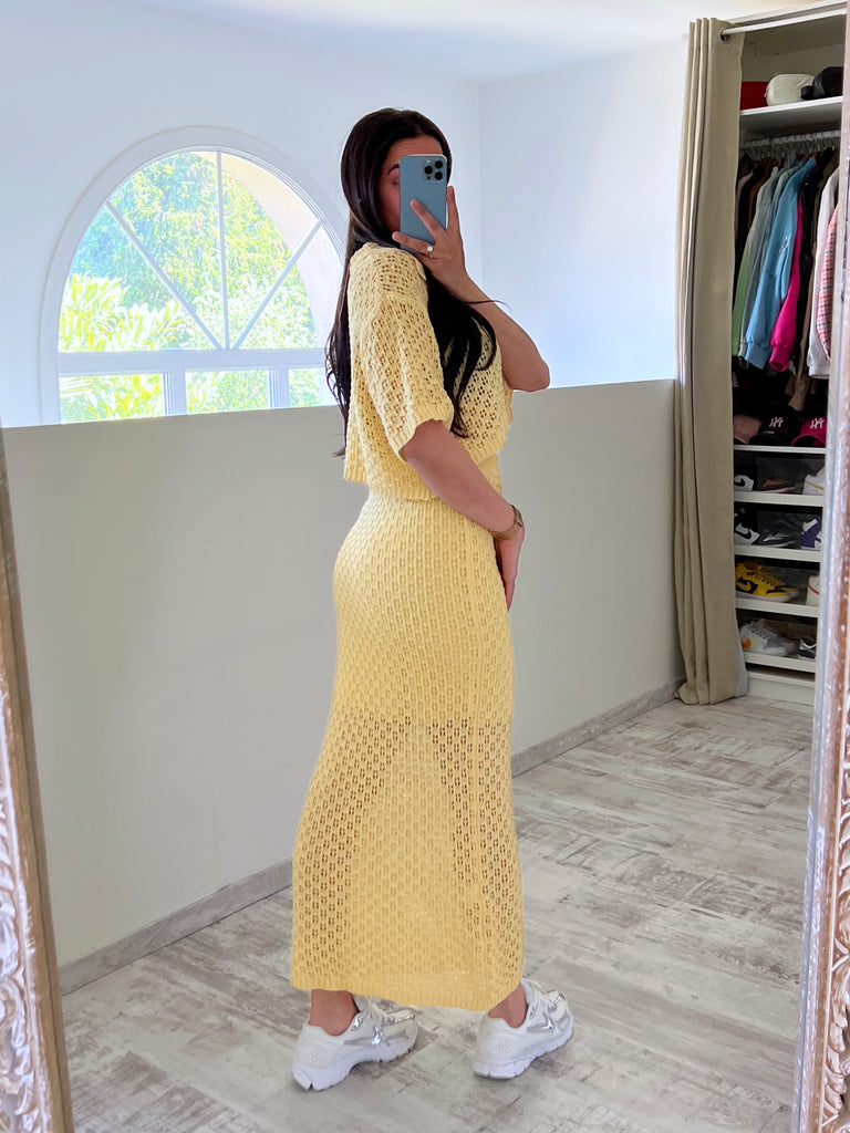 Ensemble Jupe Crochet Jaune